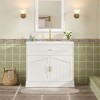 NicBex 36" Luxurious Bathroom Vanity with Ceramic Sink,Freestanding Storage Cabinet Combo with 2 Doors,No Faucet Included - 3 of 4