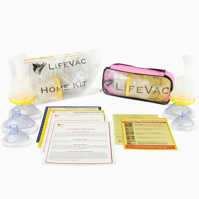 Image of LifeVac Home and Travel Choking Rescue Devices Combo Kits for Infants, Kids and Adults | First Aid Airway Blockage Assist Devices, Pink