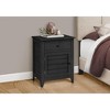 Monarch Specialties Accent Table Nightstand Storage Drawer End Side Table Bedroom Lamp Storage Black Veneer Transitional - 4 of 4