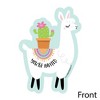 Big Dot of Happiness Whole Llama Fun - Shaped Fill-In Invites - Llama Fiesta Baby Shower or Birthday Party Invite Cards with Envelopes - Set of 12 - 2 of 4