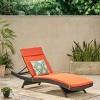 Christopher Knight Home Salem Outdoor Wicker Armless Adjustable Chaise Lounge with Cushion - 2 of 4