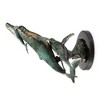 SPI Home Humpback Family Sculpture – Solid Brass Whale Trio with Ocean Wave Base, Coastal Decor, 16.5" Tall - 2 of 3