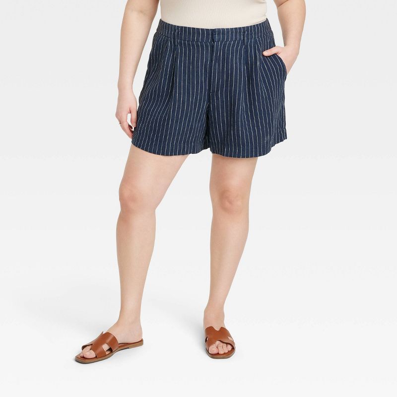 Women's High-Rise Pleated Front Shorts - A New Day™, 1 of 13