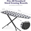 Epica Ironing Board Cover and Pad – 15x54" Standard Size, Heat Reflective, Thick Padding, Scorch & Stain Resistant (Grey Chevron - 4 of 4