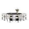 7 Piece Dining Set for 7,Extendable Wood Dining Table with 6 Upholstered Velvet Dining Chairs with Arm for Dining Room,Kitchen-Maison Boucle - 2 of 4