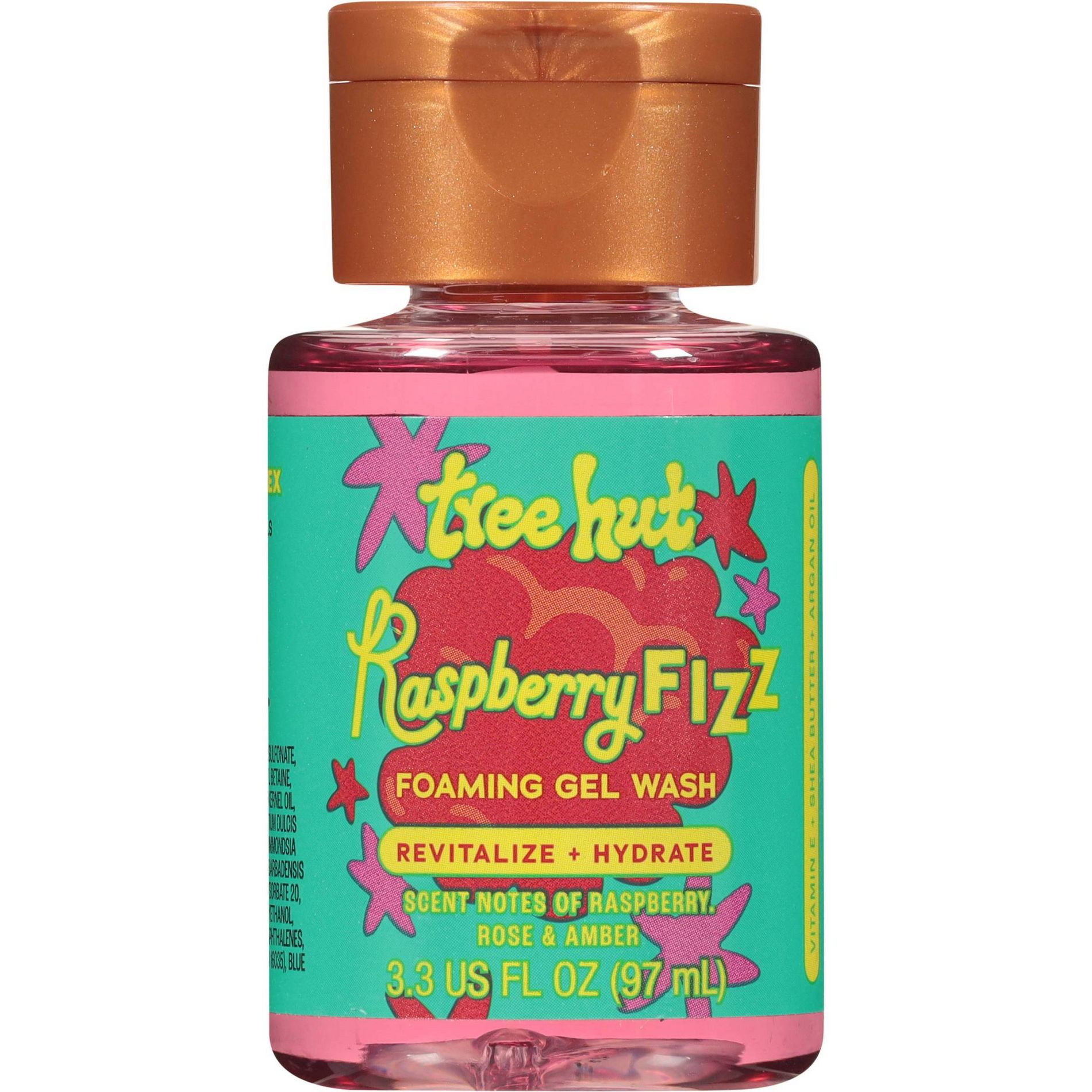 Tree Hut Mini Body Wash - Raspberry Fizz - 3.3 fl oz: Paraben-Free, Sulfate-Free, Gel Form, Normal & Combination Skin