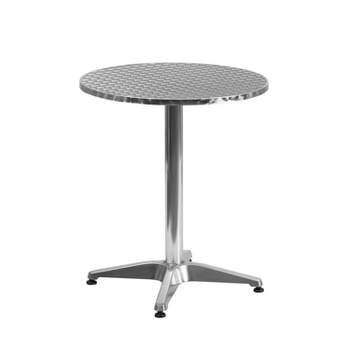 Flash Furniture Mellie 23.5'' Round Aluminum Indoor-Outdoor Table with Base