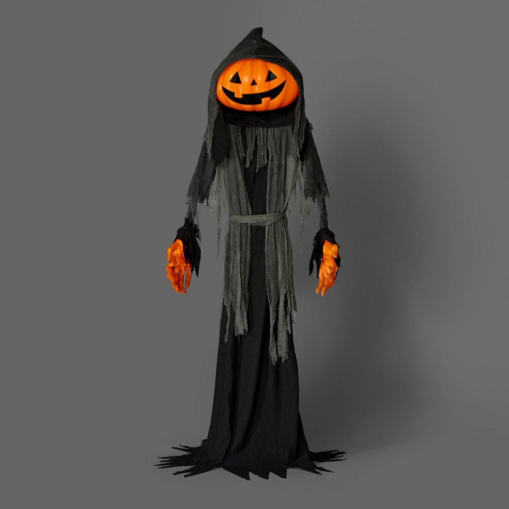 Photos - Other Decoration Lewis & Friends™ 8' Halloween Light and Sound Lewis The Pumpkin Ghoul™ - H