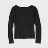 Women's Slim Fit Long Sleeve Ribbed Boat Neck T-Shirt - A New Day™ - 4 of 4