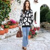 Anna-Kaci Women's Leopard Print Long Sleeve Cuffed Sweater - 3 of 4