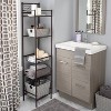 5 Tier Freestanding Bathroom Storage Shelves Brown - Bath Bliss: Iron Frame, Universal Organizer, 54.5" Height - 3 of 4