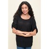WEST K Women's Cora Dolman Sleeve Crochet-Inspired Blouse - 2 of 4