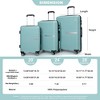 Luggage 3 Piece Set(20"/24"/28"), Hardshell Suitcase With Double Mute Spinner Wheels, TSA Lock - 2 of 4