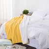 Cotton Cable Knit Blanket, Soft Warm Fleece Blanket for Couch & Bed Decor - NTBAY - 4 of 4