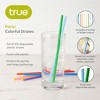 True Colorful Straws, Long Disposable Straws for Cocktails, Smoothies, Iced Coffee, Disposable Party Supplies, Assorted Colors, Set of 100 - 2 of 4