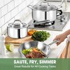 Aoibox 11-Piece Stainless Steel Cookware Set with Lids, Pots and Pans, Induction Compatible, Oven and Dishwasher Safe, Professional Chef Quality - 4 of 4