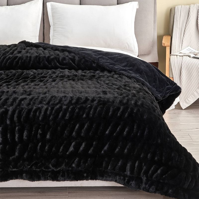 50"x60" Faux Fur Throw Blanket - Isla Jade, 1 of 8