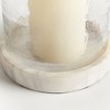 Plum & Post Claire Hurricane Large - Gray/White Marble Candle Holder - 3 of 4
