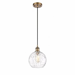 Athens Water Glass - 1 Light Cord Mini Pendant In Industrial Style-10 Inches Tall and 8 Inches Wide - 1 of 1