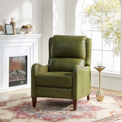 Jade Genuine Leather Cigar Chair Recliner | Karat Home