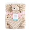 Hudson Baby Infant Girl Plush Blanket with Security Blanket, Deer, One Size - 2 of 4