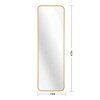 Gold 47 x 14 Inch Full-Length Door Mirror with Luxurious Finish for Elegant Home or Closet Entryway - 4 of 4