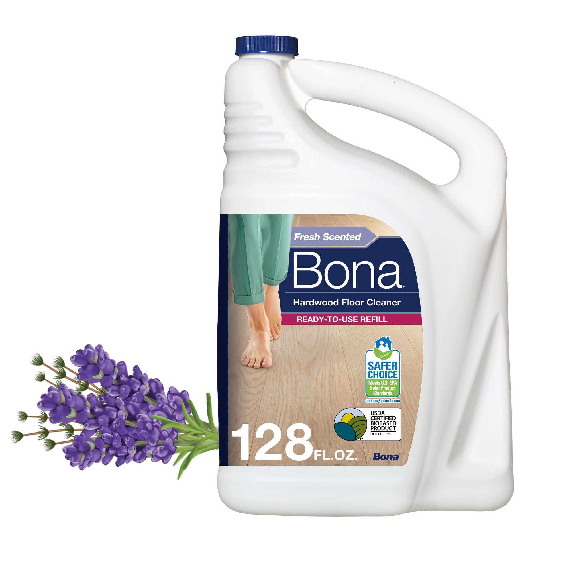 Bona Lavender Thyme Multi-Purpose Floor Cleaner - 128 fl oz: Liquid Removes Dirt, Residue, Dust