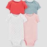 Carter's Just One You®️ Baby Girls' 4pk Basics Bodysuit Pink