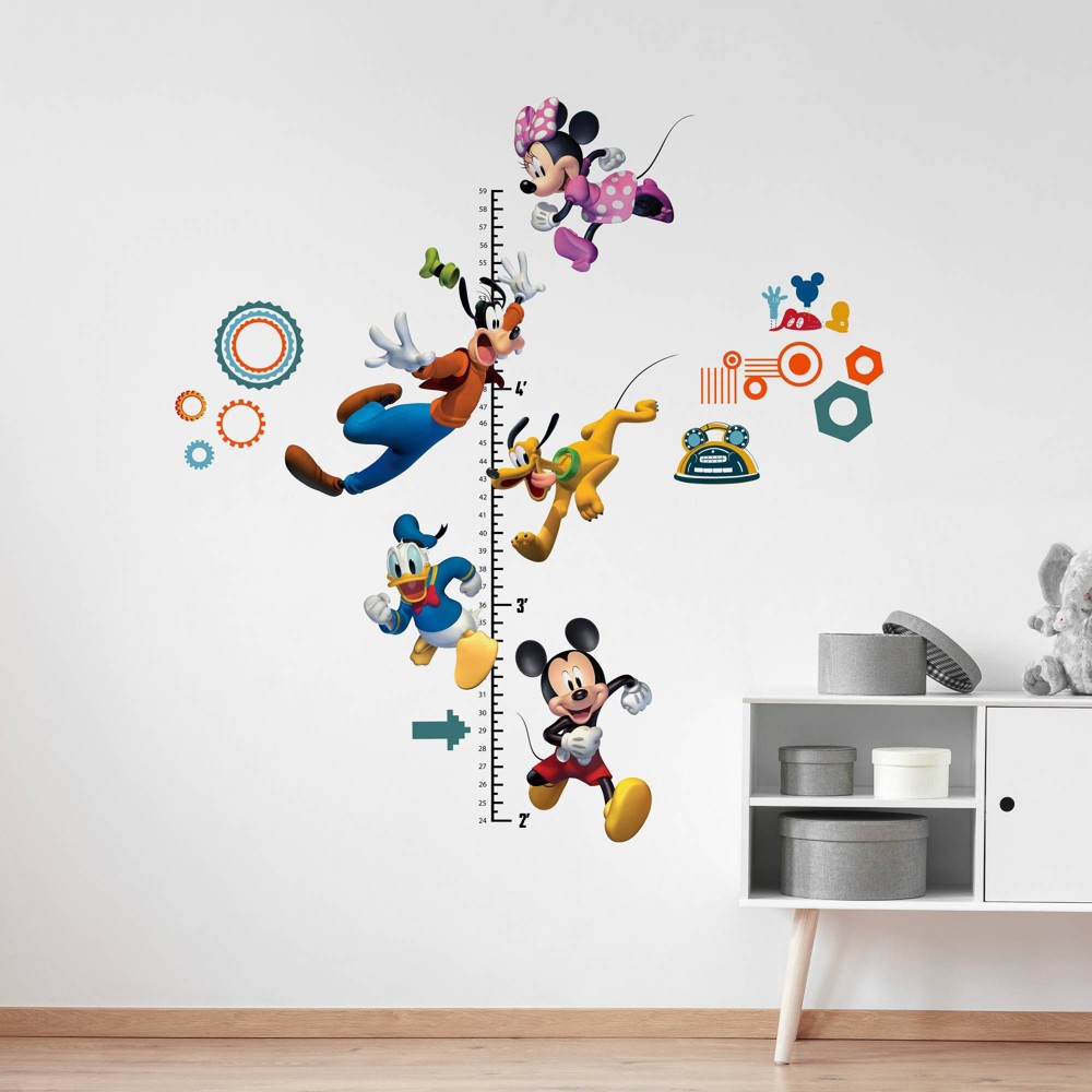 Photos - Other interior and decor Roommates Mickey and Friends Growth Chart Peel & Stick Kids' Wall Decals  