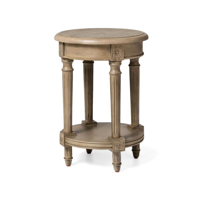 Maven Lane Pullman Traditional Round Wooden Side Table, 1 of 8