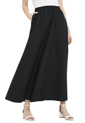 Jessica London Women's Plus Size Linen Maxi Skirt