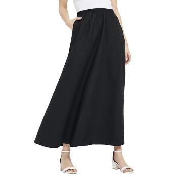 Jessica London Women's Plus Size Linen Maxi Skirt