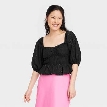 Plus Size Spliced Lace Ribbed Henley Top 1X - 5X – Adrians Boutique