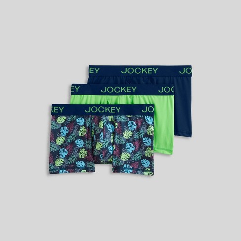 Jockey Generation™ Men's Microfiber Trunks 3pk - Navy Blue/Green S