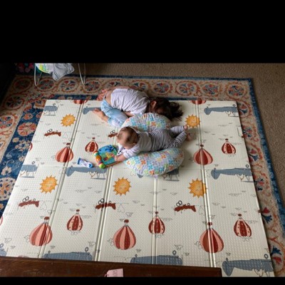 JumpOff Jo Large Foldable Kids Foam Play Mat, Padded Baby Floor Mat, 70 x  59 in - Zoo Train