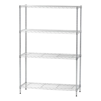 IRIS 4 Shelf Wire Storage Unit Silver