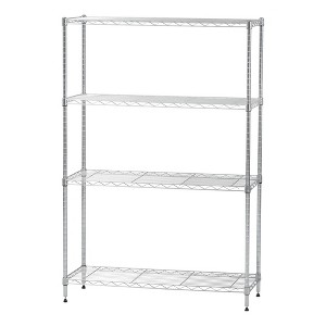 IRIS 4 Shelf Wire Storage Unit Silver - 1 of 4