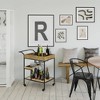 Lintz Bar Cart Natural - WyndenHall: Beverage Serving Station with Glass Racks, Mango Wood & Iron - 2 of 4