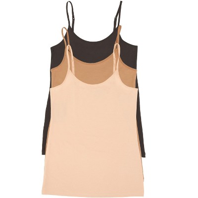 Felina Womens Micro Modal Camisole, Adjustable Tank Top 3-Pack (Blushing  Peach, X-Large)