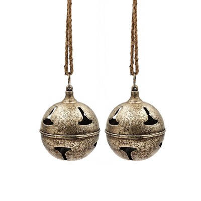 Yukimo 6.1" Iron Snowflake Hanger, Decorative Hanging Ball Christmas Tree Ornaments with Weathered Finish, Set of 6