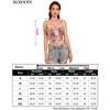 Women's Vintage Floral Corset Lace-Up Fishbone Print Vest Renaissance pirate costume - 2 of 4