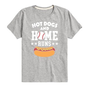 Boys' - Instant Message - Hot Dogs And Home Runs Short Sleeve Graphic T-Shirt - 1 of 4