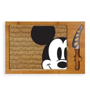 Toscana Disney Mickey Mouse Icon Glass Top Cutting Board and Knife Set - 1 of 3