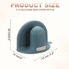 Unique Bargains Heat Resistant Mini Silicone Oven Mitts for Air Fryer Kitchen Cooking 2 Pcs - 2 of 4
