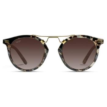 WMP Eyewear Round Metal Bridge Polarized Sunglasses