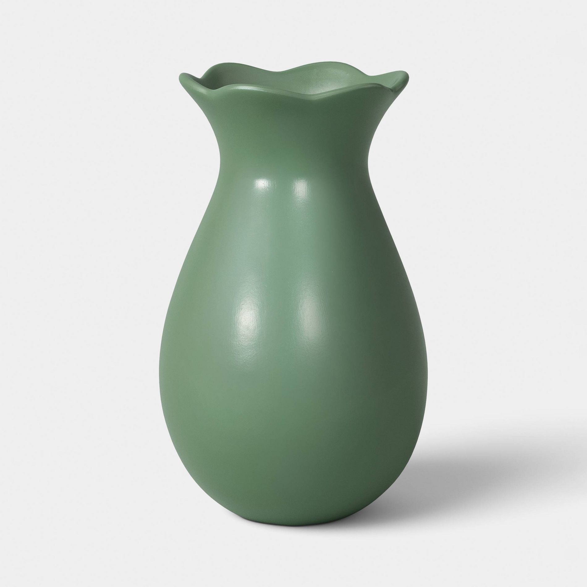 Scalloped Ceramic Vase - Room Essentials™