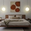 DORESshop 1-Light Circle Gold Globe Modern Pendant Light Hanging Lighting Fixture for Kitchen Island Living Room Dining Room - 3 of 4