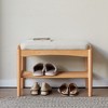 NicBex Modern 2-Tier Small Ottoman Shoe Bench with Storage Shelf,Upholstered Storage Bench for Entryway,Bedroom,Living Room - 2 of 4