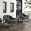 Lyngins Oversized Egg-Shaped Rattan Rocking Chair, Padded Cushion Rocker Recliner Chair Outdoor, Ergonomic Curved Design Reading Chair/Accent Chair - 2 of 4