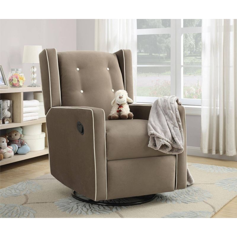  Baby Relax Shirley Swivel Glider Recliner Chair, 4 of 7